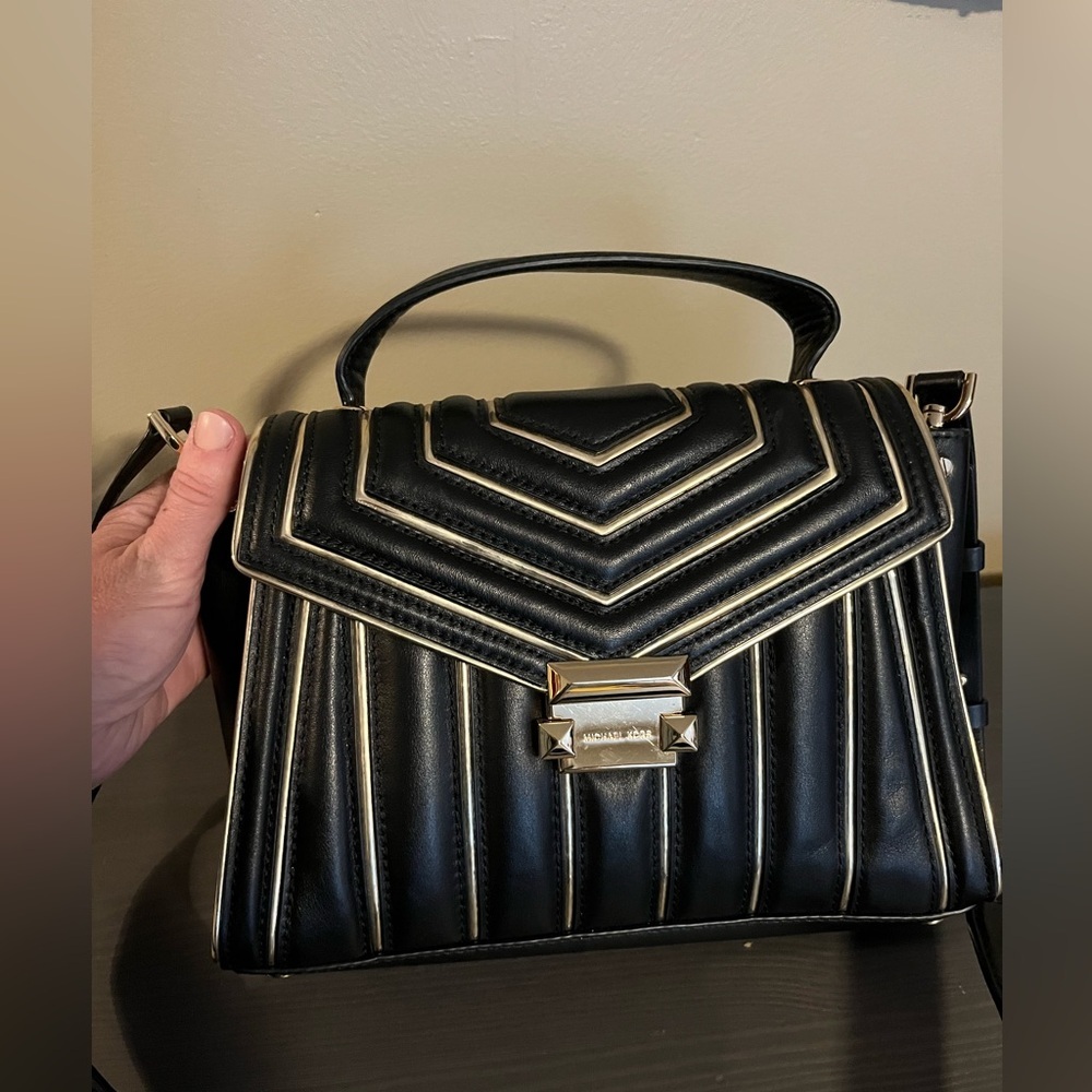 Michael Kors Whitney Quilted Outlined Top handle Satchel - Picture 3 of 12